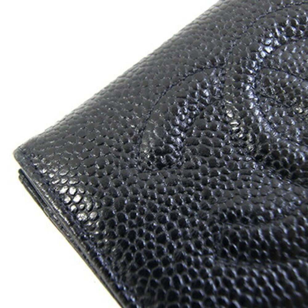 CHANEL Black Caviar Leather Logo Wallet - Picture 8 of 10